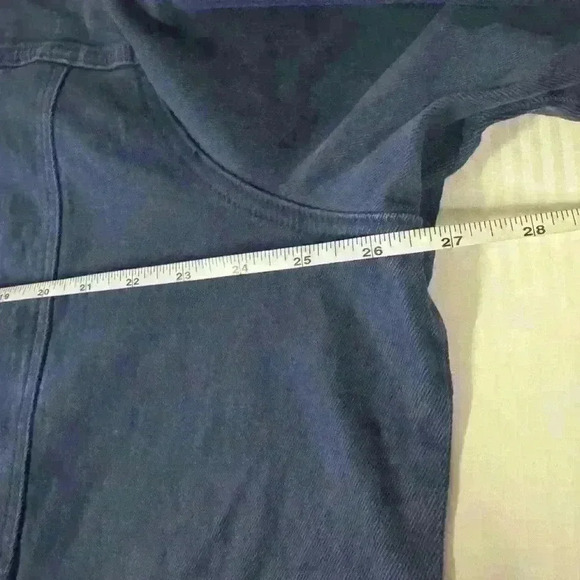 Ombré Jean Jacket 3X  Coastal Chic Navy White Nautical Vibes Soft Mermaidcore - Picture 7 of 10